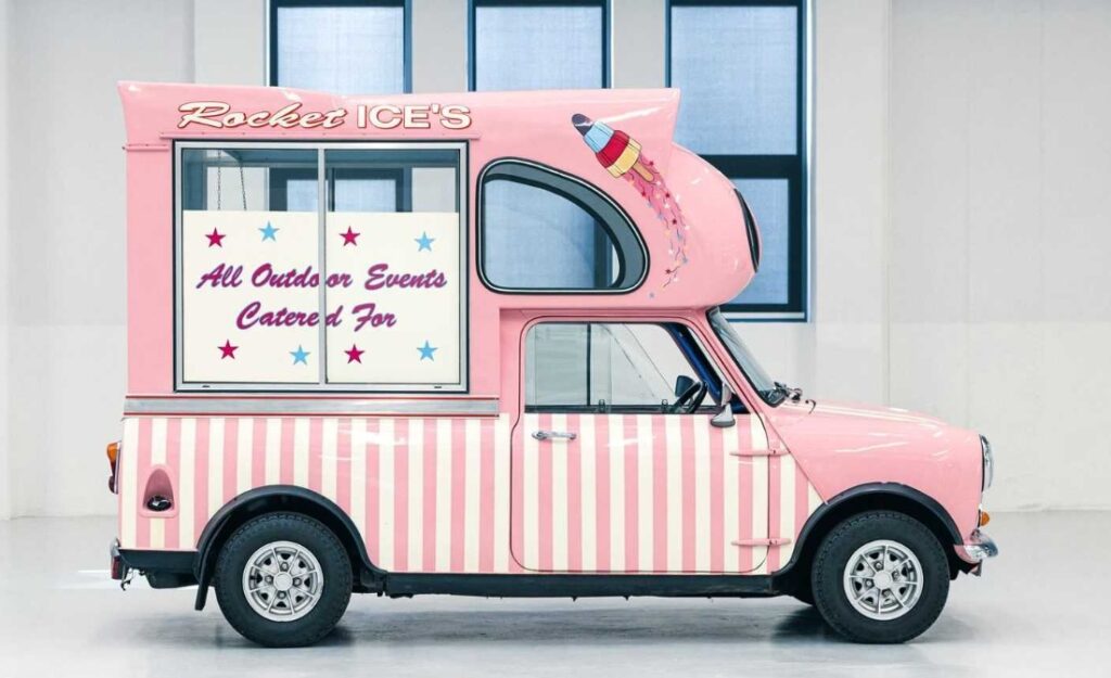 pink Cummins Ice Cream Van